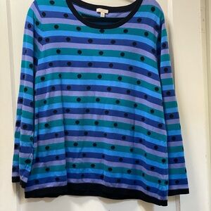 Talbots Blue and Purple Striped Sweater
